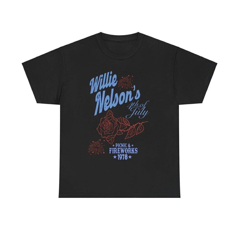 Willie Nelson Country 4th Of July Music Graphic Fan T-Shirt